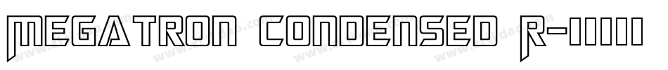 Megatron Condensed R字体转换
